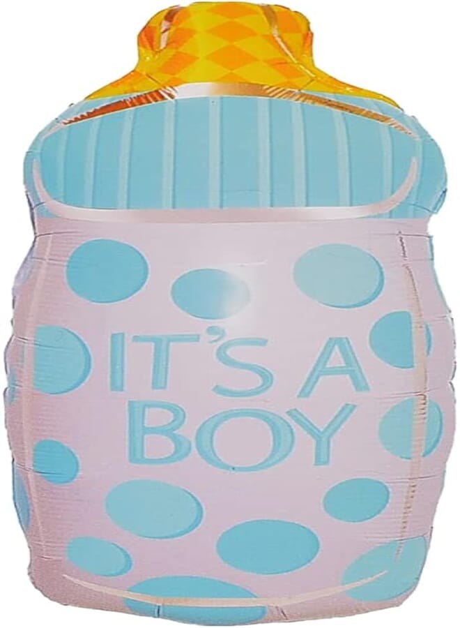 Generic Foil balloon with baby boy bottle design for party - multi color