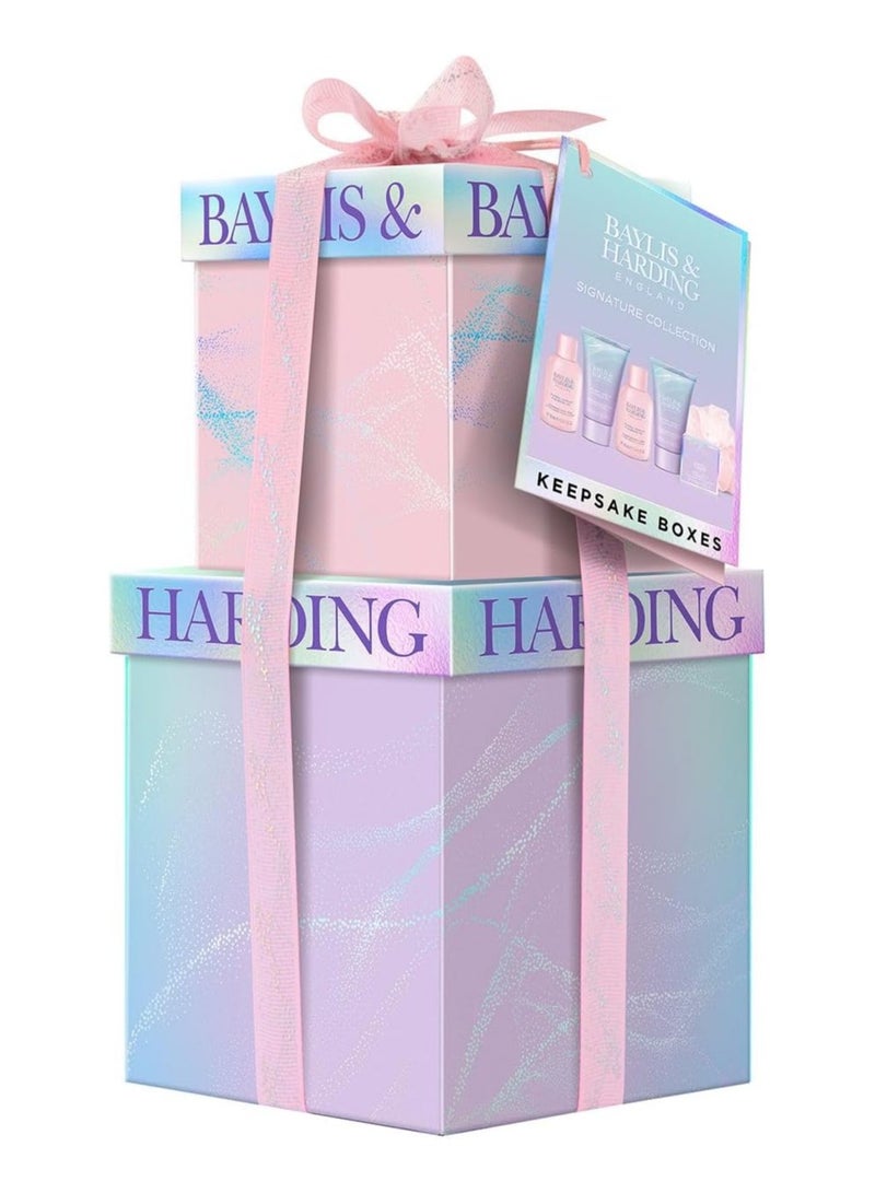 Baylis & Harding Luxury Gift Set for Women Jojoba Vanilla & Almond Oil Shower Gel, Cream, Hand & Body Lotion, and Bath Crystals Pampering Gift Set in a Keepsake Box - Image 2