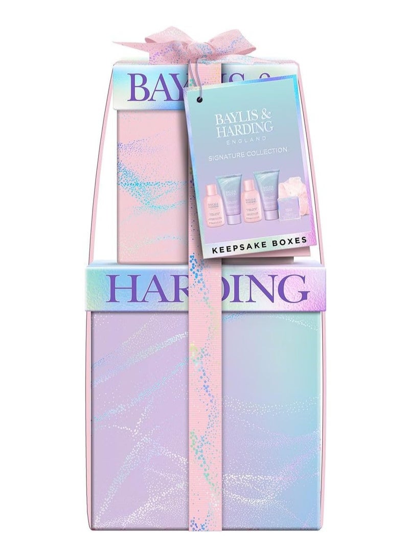 Baylis & Harding Luxury Gift Set for Women Jojoba Vanilla & Almond Oil Shower Gel, Cream, Hand & Body Lotion, and Bath Crystals Pampering Gift Set in a Keepsake Box - Image 1