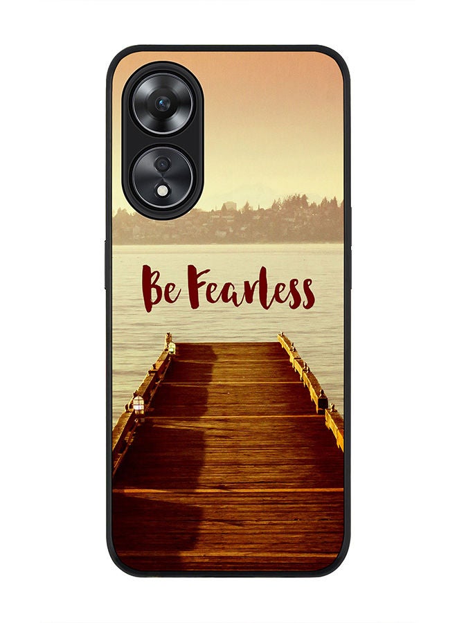 Stylizedd Rugged Black edge case for Oppo A78 5G / Oppo A58 5G Slim fit Soft Case Flexible Rubber Edges Anti Drop TPU Gel Thin Cover -  Be Fearless - Image 1