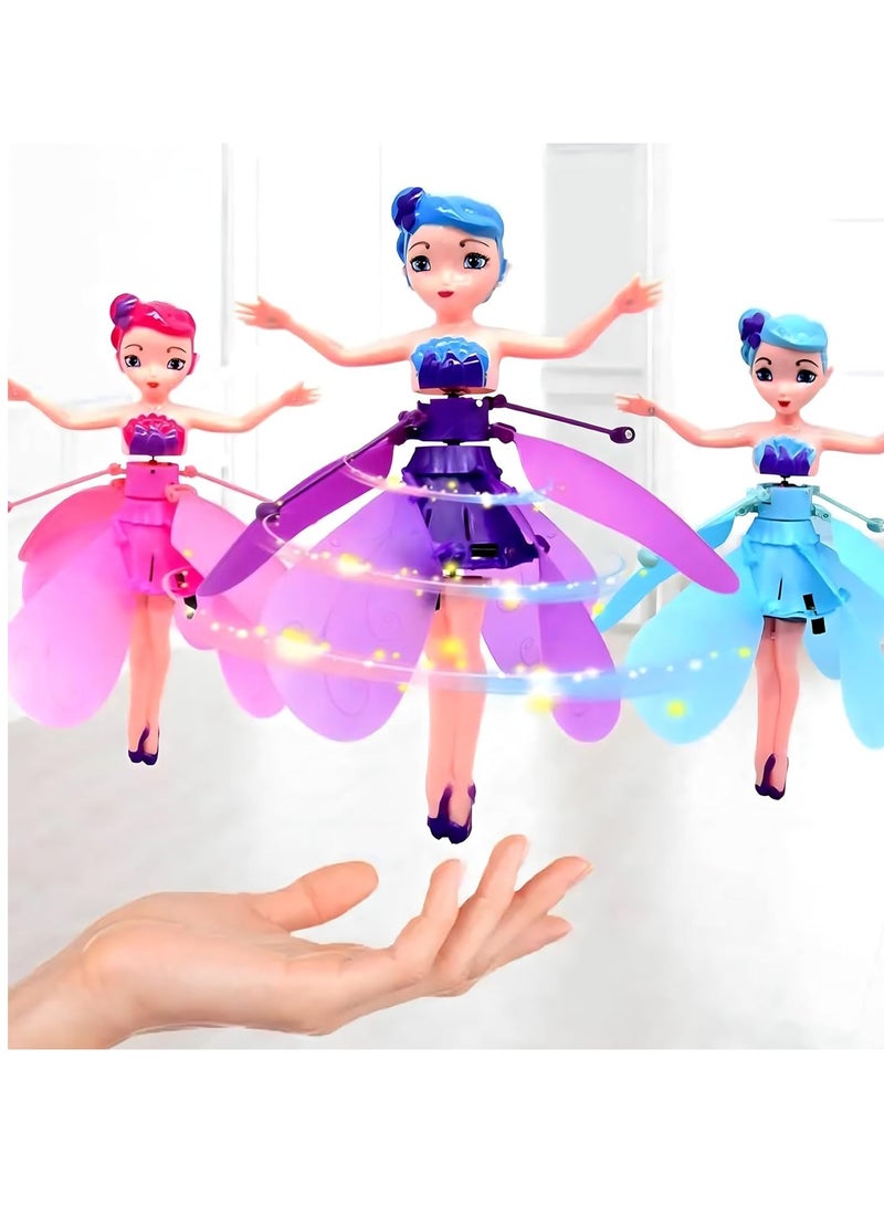 MAGIC VAULT دمية الأميرة الجنية الطائرة، دمية طائرة تعمل بالتحكم عن بعد بالأشعة تحت الحمراء - دمية الجنية الطائرة مع الضوء، للأطفال والفتيات - Image 2