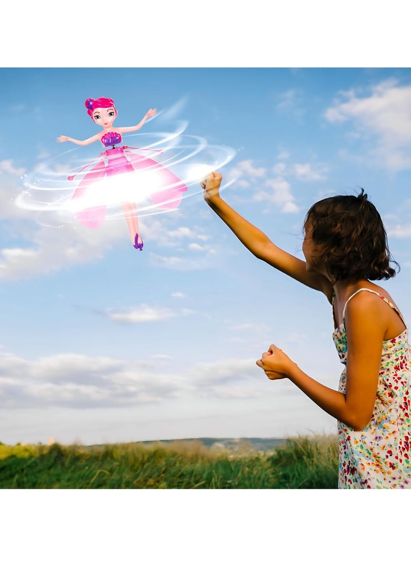MAGIC VAULT دمية الأميرة الجنية الطائرة، دمية طائرة تعمل بالتحكم عن بعد بالأشعة تحت الحمراء - دمية الجنية الطائرة مع الضوء، للأطفال والفتيات - Image 5