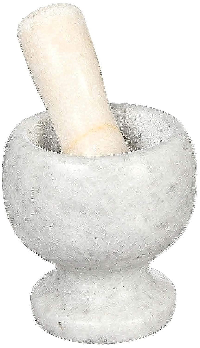 Marble Multi-Purpose Mortar and Pestle Set - White - Image 1