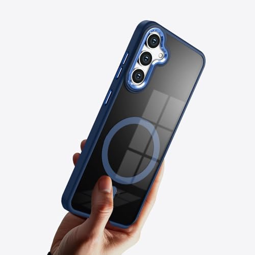 KARWAN Translucent Hybrid Back Case Cover Compatible with Samsung S23 FE Shockproof Case with Camera Protection, N52 Magnet Cover Case with Magnetic MagEaze Wireless Charging Cover (Blue) - Image 5