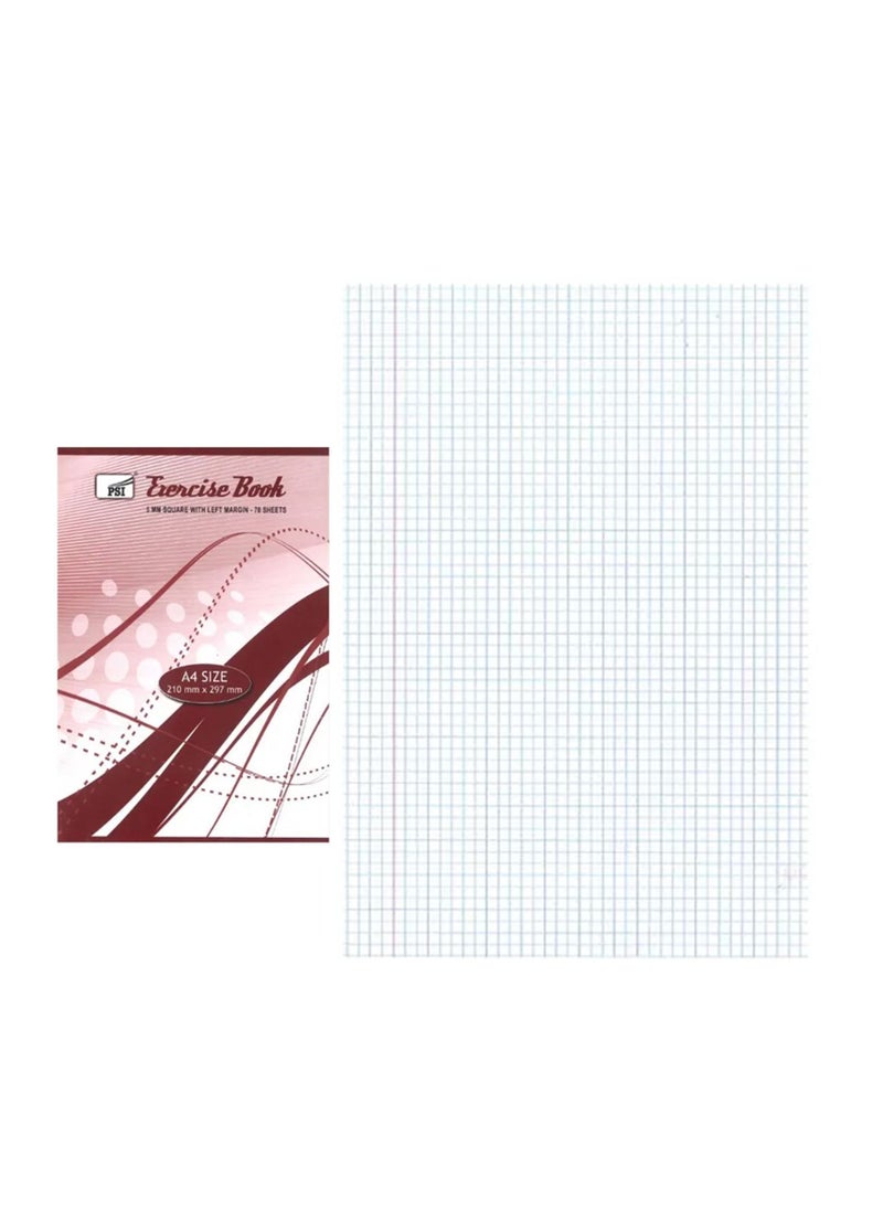 Psi 6-Piece A4 Size 5mm Square Notebook 70 Sheets  - Image 2