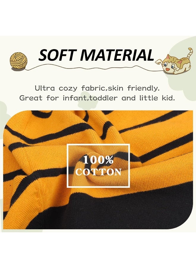Peecabe Peecabe Kids Boys Cable Knit Sweater Long Sleeve Round Collar Striped Sweatshirt Baby Cotton Pullover Sweater - Image 5