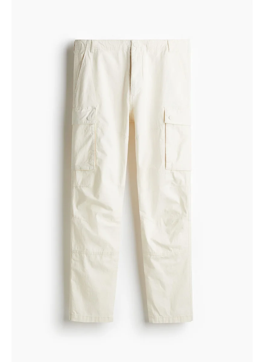 H&M Slim Fit Ripstop Cargo Trousers