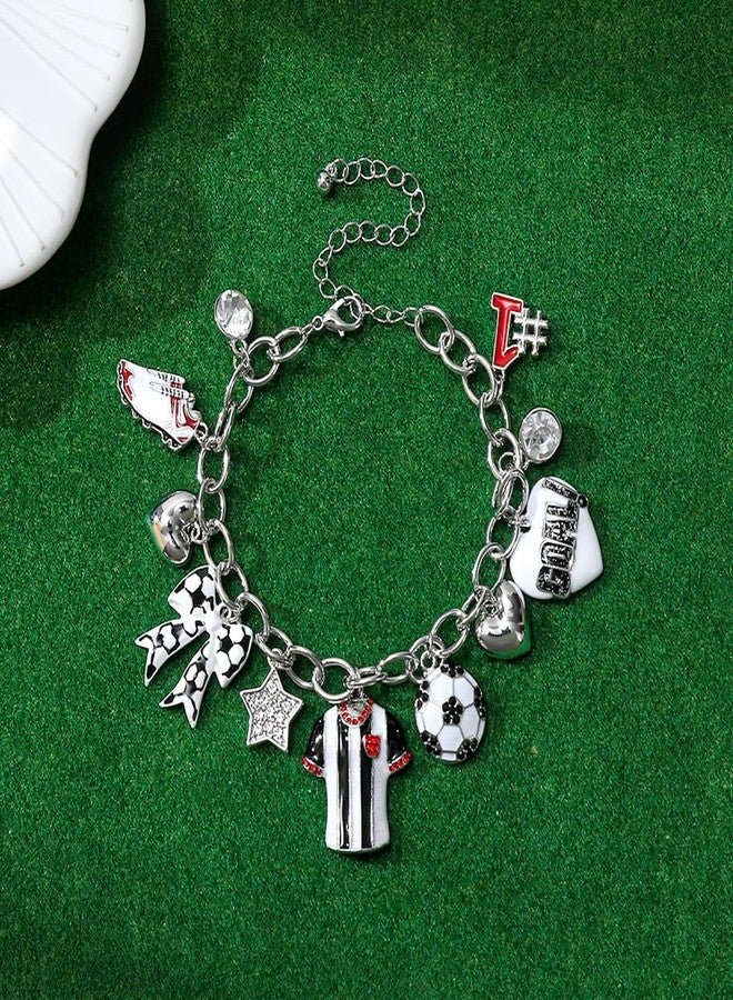 Madison Tyler Soccer Bracelet for Women | Jersey Bow GOAL Sneakers Sport Charm Bracelet for Women | Cute Game Day Adjustable Bracelet Jewelry - Image 5