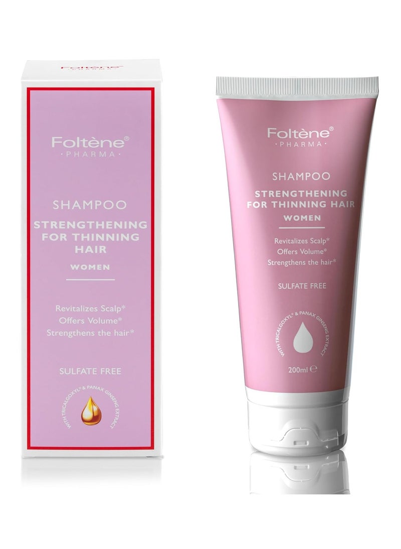 Foltene pharma Foltene Strengthening Shampoo for Thinning Hair for Women Reduces Hair Thinning - Our Hair Loss Shampoo Strengthens Hair & Boosts Volume - Thickening Shampoo Silicone & Sulfate Free - 6.76 Fl.oz  - Image 1