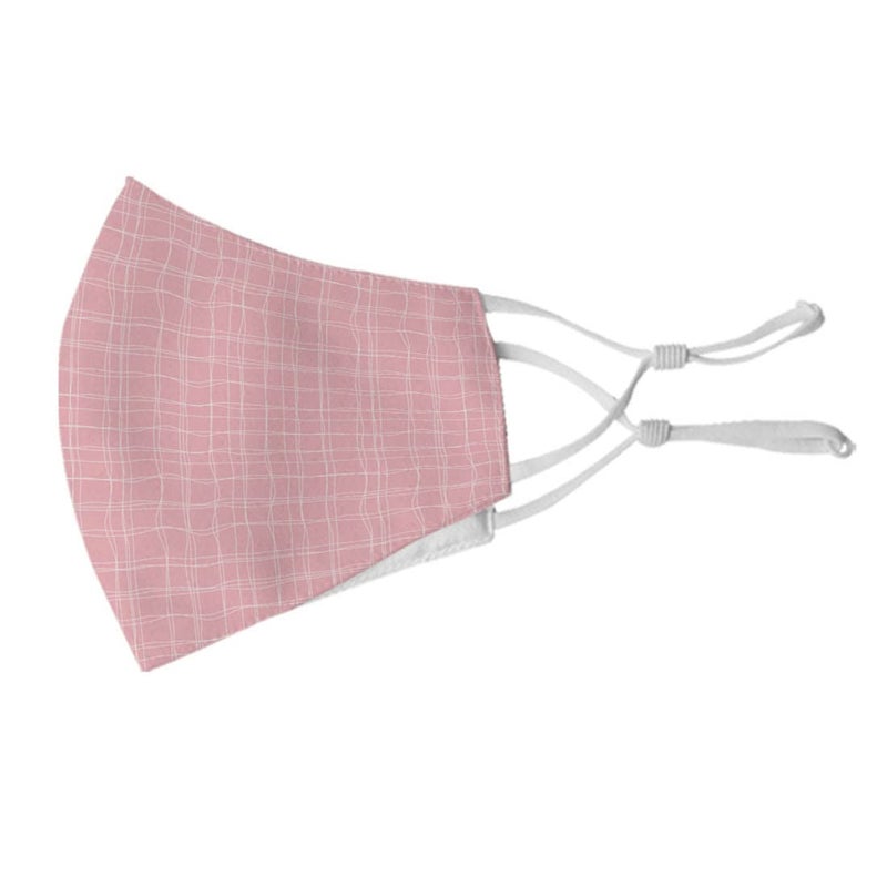 Crazyify Crazyify Pastel Pink Print Face Mask Face Mask Set of 3 For WomenMen with Adjustable Earloop Two Layer Soft Printed Canvas Fabric with HD Print Washable Resuable  - Image 5