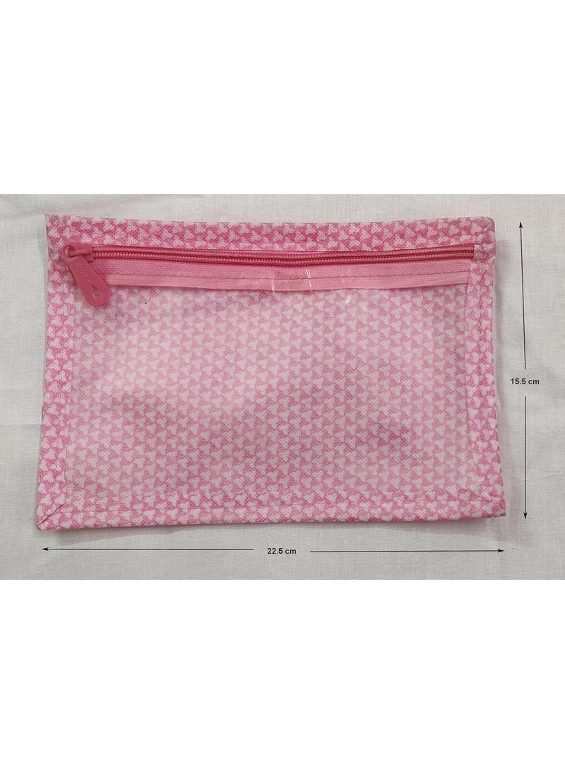 KEPY THE MALL KEPY THE MALL Kit No2 with 62 Total Pcs in Zipper Pouch with Tracing Wheel 10colour Reels Opener Threader Thimble Measuring Tape 24 Needle Scissor 20 Press Button chowk for Home Travel Use  - Image 3
