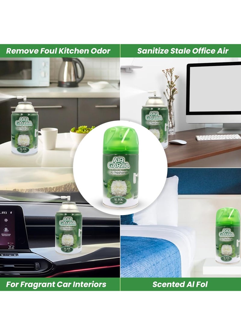 Air Garya Automatic Refill Air Freshener Combo - After Rain Scent, 250ml Each, 60 Days Long-Lasting Odor Eliminator for Home and Car (3-Pack)