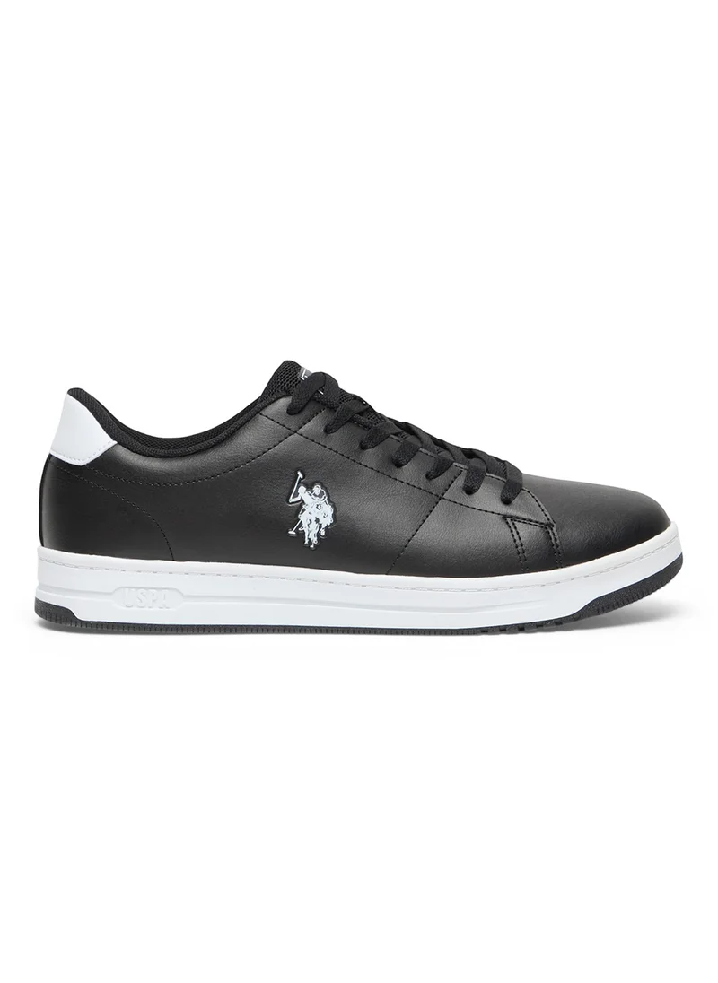 U.S. Polo Assn. Men's Black Low-Top Sneaker - Lightweight Stylish Lace-Up Design with Comfort Cushioned Sole for Everyday Wear