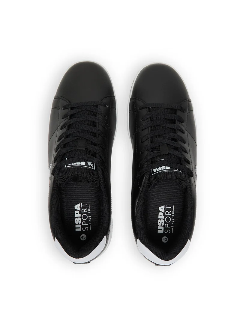 U.S. Polo Assn. Men's Black Low-Top Sneaker - Lightweight Stylish Lace-Up Design with Comfort Cushioned Sole for Everyday Wear