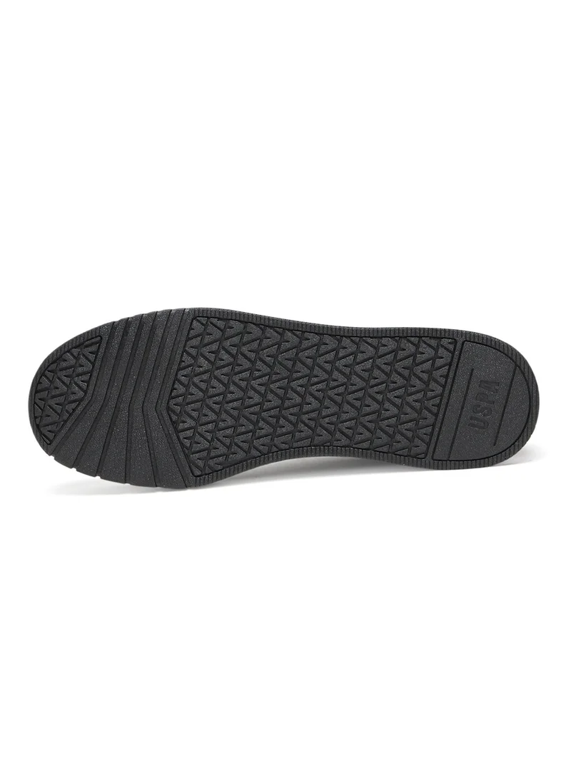 U.S. Polo Assn. Men's Black Low-Top Sneaker - Lightweight Stylish Lace-Up Design with Comfort Cushioned Sole for Everyday Wear