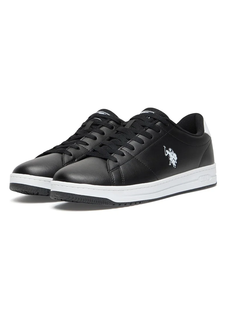U.S. Polo Assn. Men's Black Low-Top Sneaker - Lightweight Stylish Lace-Up Design with Comfort Cushioned Sole for Everyday Wear