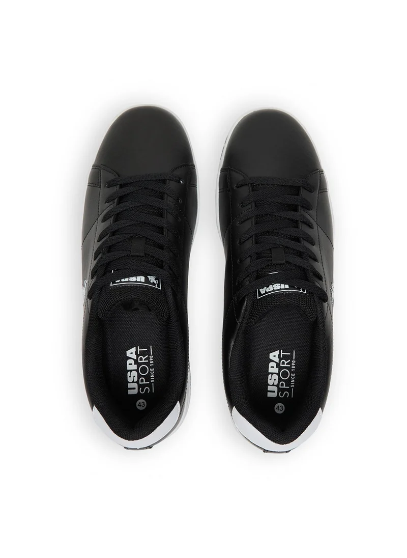 U.S. Polo Assn. Men's Black Low-Top Sneaker - Lightweight Stylish Lace-Up Design with Comfort Cushioned Sole for Everyday Wear