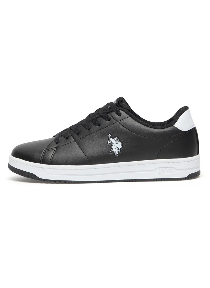 U.S. Polo Assn. Men's Black Low-Top Sneaker - Lightweight Stylish Lace-Up Design with Comfort Cushioned Sole for Everyday Wear