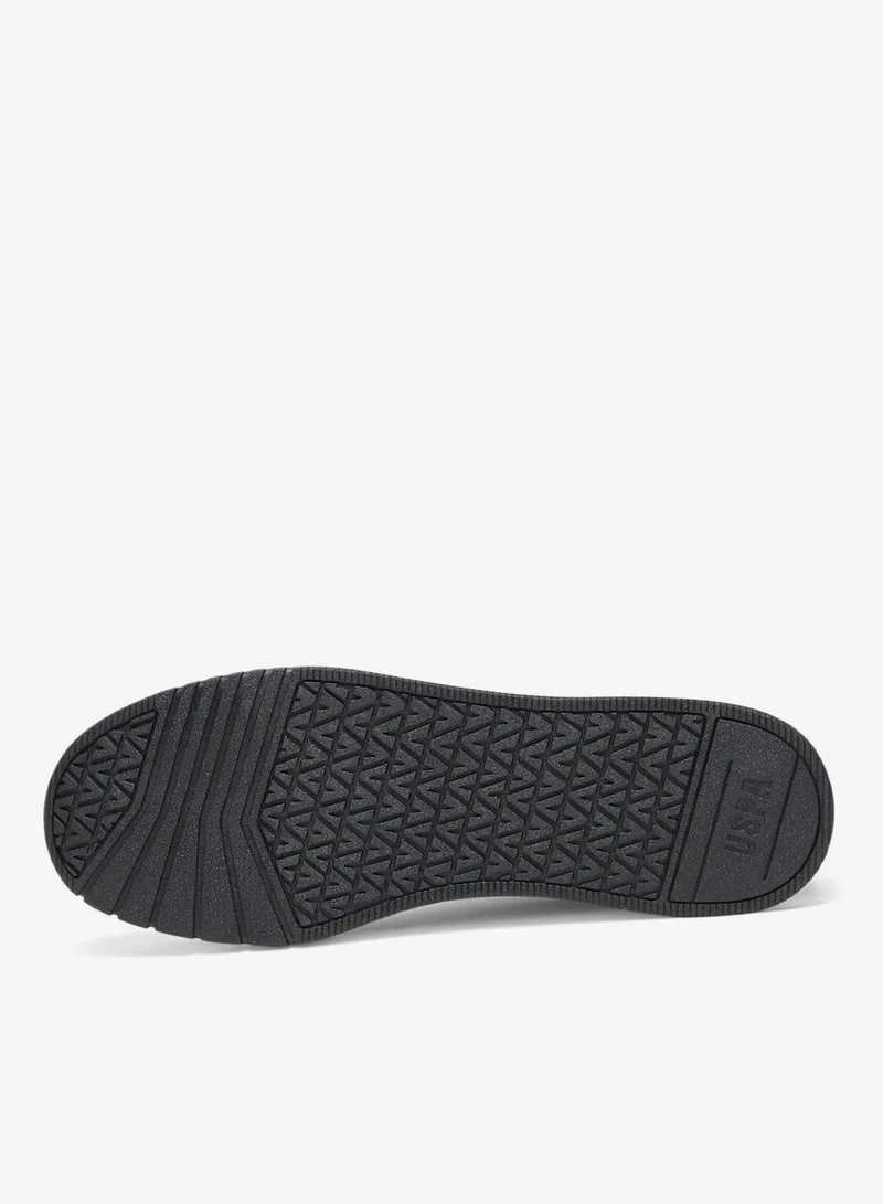 U.S. Polo Assn. Black/White Men's Black Low-Top Sneaker - Lightweight Shoes Stylish Lace-Up Design Shoes with Comfort Cushioned Sole for Everyday Wear for Men | Best Price UAE