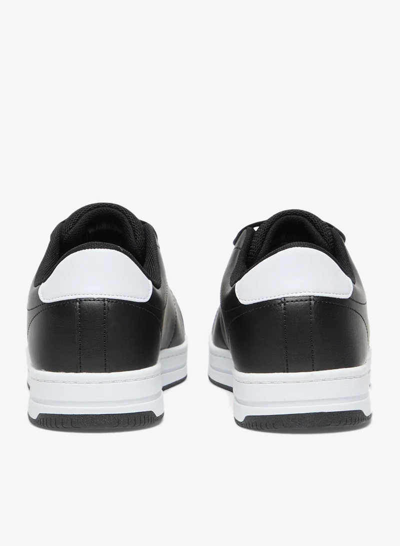 U.S. Polo Assn. Black/White Men's Black Low-Top Sneaker - Lightweight Shoes Stylish Lace-Up Design Shoes with Comfort Cushioned Sole for Everyday Wear for Men | Best Price UAE