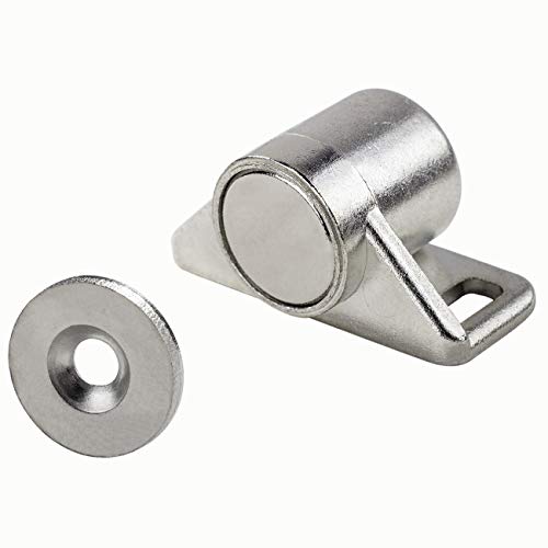 Keenkee 4 Pack Magnetic Cabinet Door Catch with Neodymium Magnet Cabinet Latch Magnetic Closure Hardware for Kitchen Cupboard and Closet Door Closing, Silver Color - Image 5