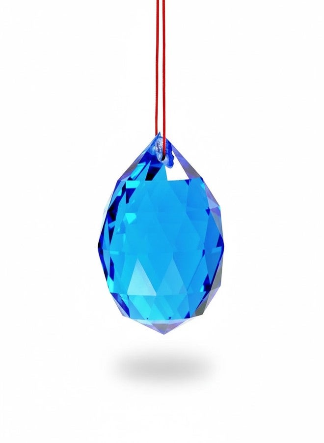 Ryme Feng Shui Blue Crystal Ball Wall Hanging 40MM | Vastu Decorative Crystal for Home, Office & Car | Sun Catcher & Positive Energy Decor - Image 2