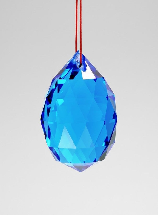 Ryme Feng Shui Blue Crystal Ball Wall Hanging 40MM | Vastu Decorative Crystal for Home, Office & Car | Sun Catcher & Positive Energy Decor - Image 3