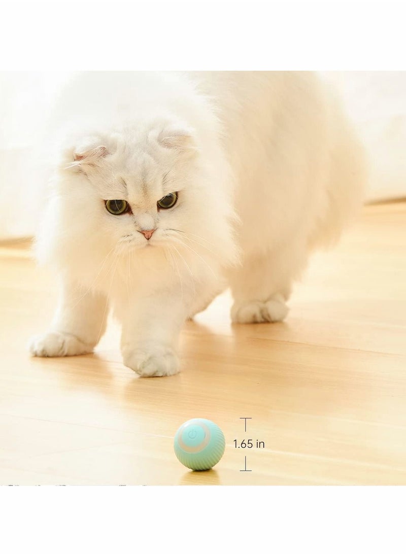 Y&D - Smart Interactive Cat Toy Newest Version 360 Degree Self Rotating Ball for Indoor Cats Kittens Puppy Build-in Led Light 2 Modes Stimulate Hunting Instinct USB Rechargeable - Image 1