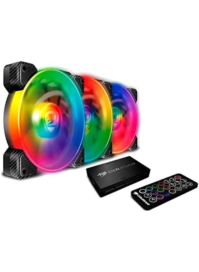 Cougar Gaming Cooling Kit Vortex Spb Driver Free Remote Controller Motherboard Sync Rgb 3 Fans Pack 120Mm * 3 - Image 3