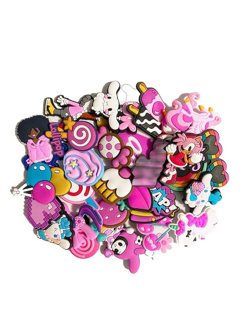 Excefore Shoe Decoration Charms 30 Pcs Jibbitz Charms Croc Accessories PVC Shoe Charms for Crocs Shoes & Bracelets Wristband Party Gifts - Image 4