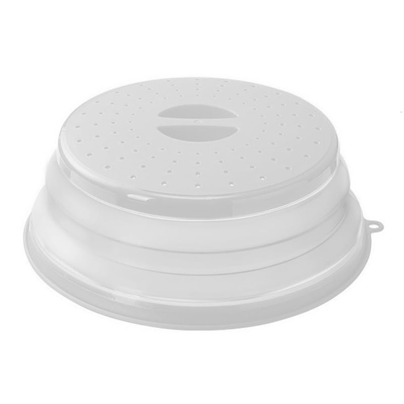 JYYHSF Collapsible Microwave Splatter Cover, 10.5 Inch, Dishwasher-safe, Microwave Plate Cover With Steam Vent，BPA-Free Silicone & Plastic (white) - Image 1
