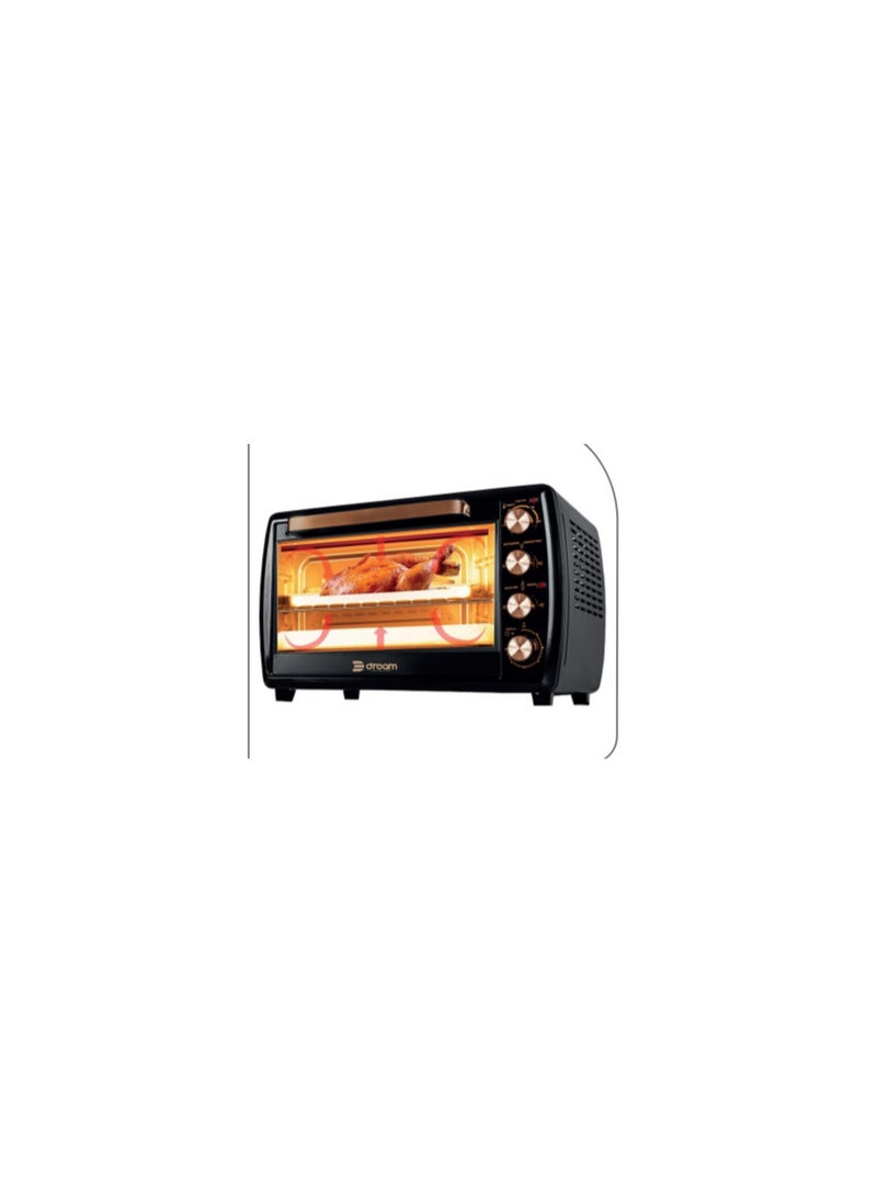 Dream Dream DR-13110-FAN Electric Oven with Grill, 2200W, 55 Liter - Black 