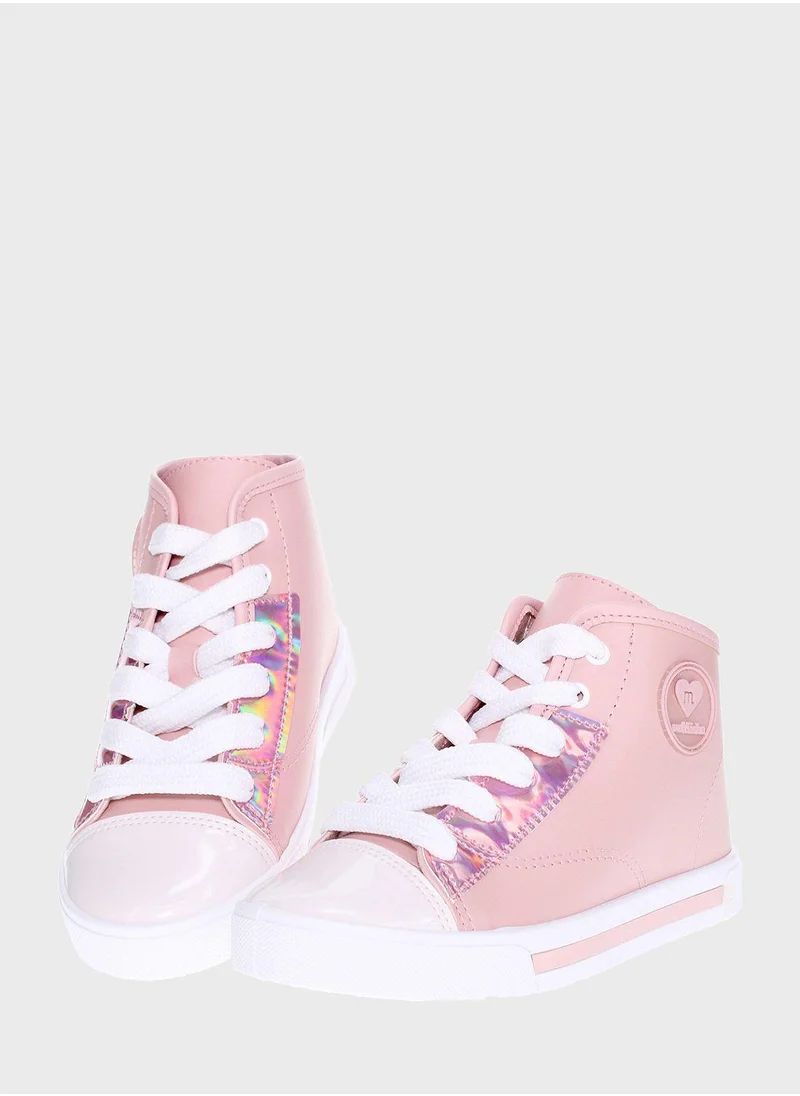 MOLEKINHA Kids High Top Lace Up  Sneakers