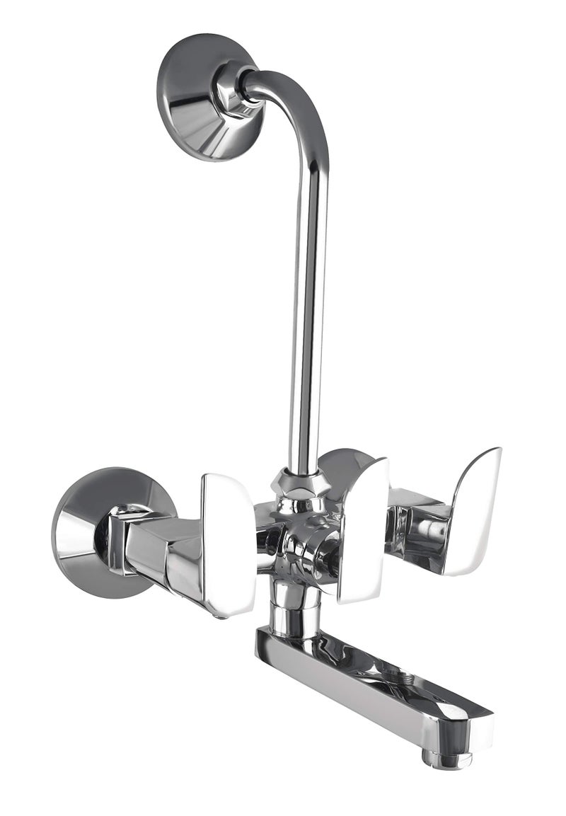 10X Brass Wall Mixer 2 in 1 for Bathroom WM-5013 with Provision for Overhead Shower with Long Bend Pipe Ch - Image 1