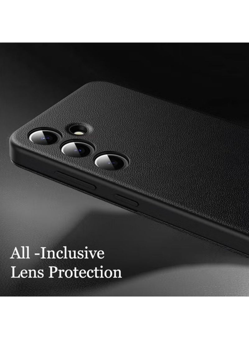 S25 Ultra Smart Clear View Leather Cover Black - Image 4