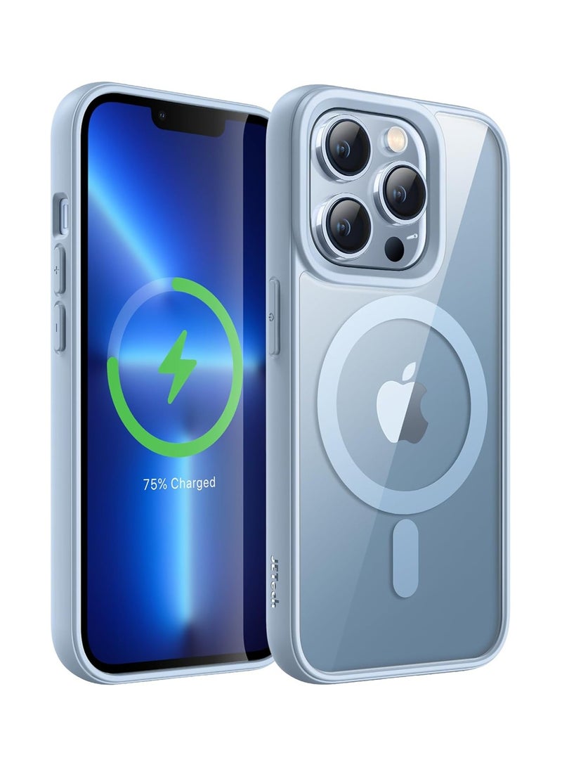 Denx Magnetic Case for iPhone 11 Pro Max Case, Compatible with MagSafe, Plating Luxury Cover, Clear Soft TPU Shockproof Protective Phone Case, (Sky Blue) - Image 1