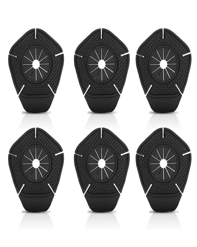 INOCEAN 6PCS Car Wiper Hole Protector Pad, Universal Fit for Most Vehicles, Black Set of 3 Pairs, Durable Protection Against Dust and Debris, Easy Installation Without Tools, Safe and Reliable Design - Image 1