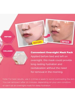 PRETTYSKIN PS.PRETTYSKIN Hydrogel Overnight Collagen Korean skin care Sheet Mask (Pack of 5) with 400 Dalton Low Molecular Collagen + Panthenol for Calming, Moisture, Elasticity  - Image 2