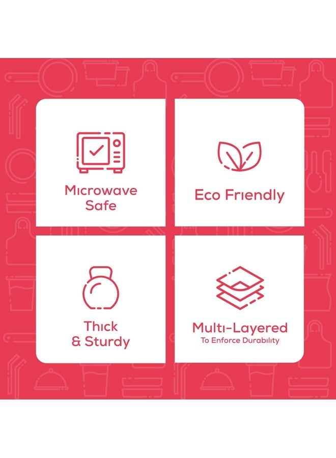 Comfy Package 100% Compostable 9 Inch Heavy-Duty Plates [125 Pack] Eco-Friendly Disposable Sugarcane Paper Plates, White - Image 4