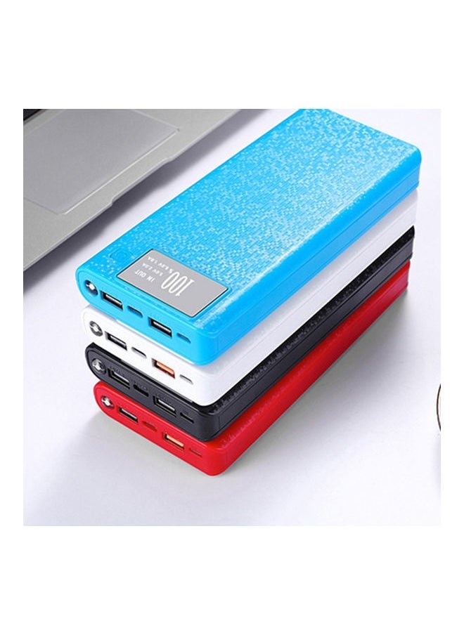 Battery Charger USB Type-C LCD Display DIY Mobile Power Bank Case Blue