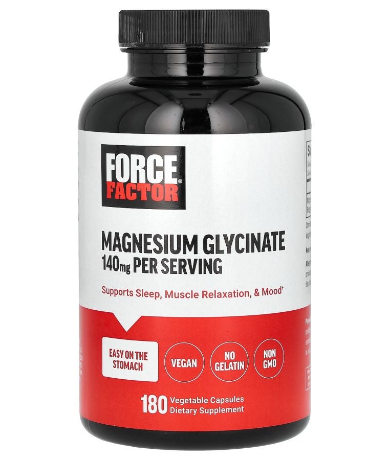 Force Factor Magnesium Glycinate 180 Vegetable Capsules (70 mg per Capsule)