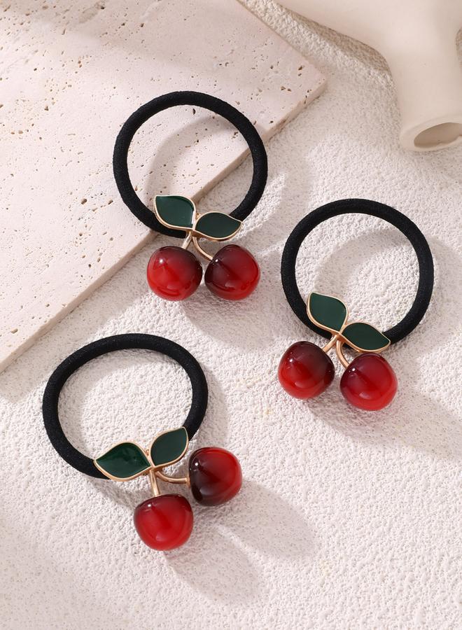 تايك تو طقم ربطات شعر على شكل كرز من قطعتين - Image 3