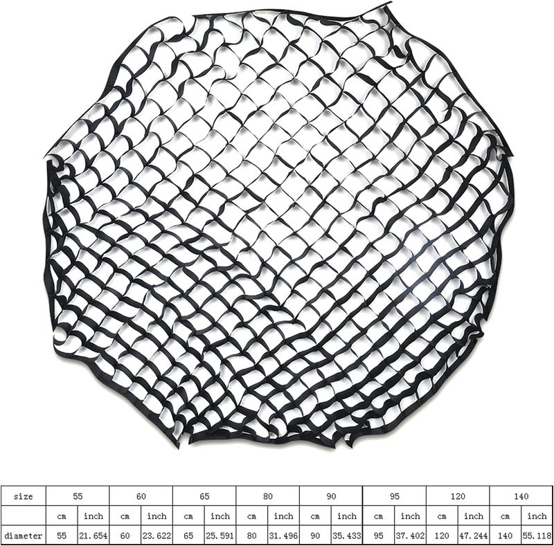 Octagonal Grid 55/60 / 65/80 / 90/95 / 120 / 140cm Film and Light Photography Soft Box Honeycomb Grille Only Honeycomb - Image 4