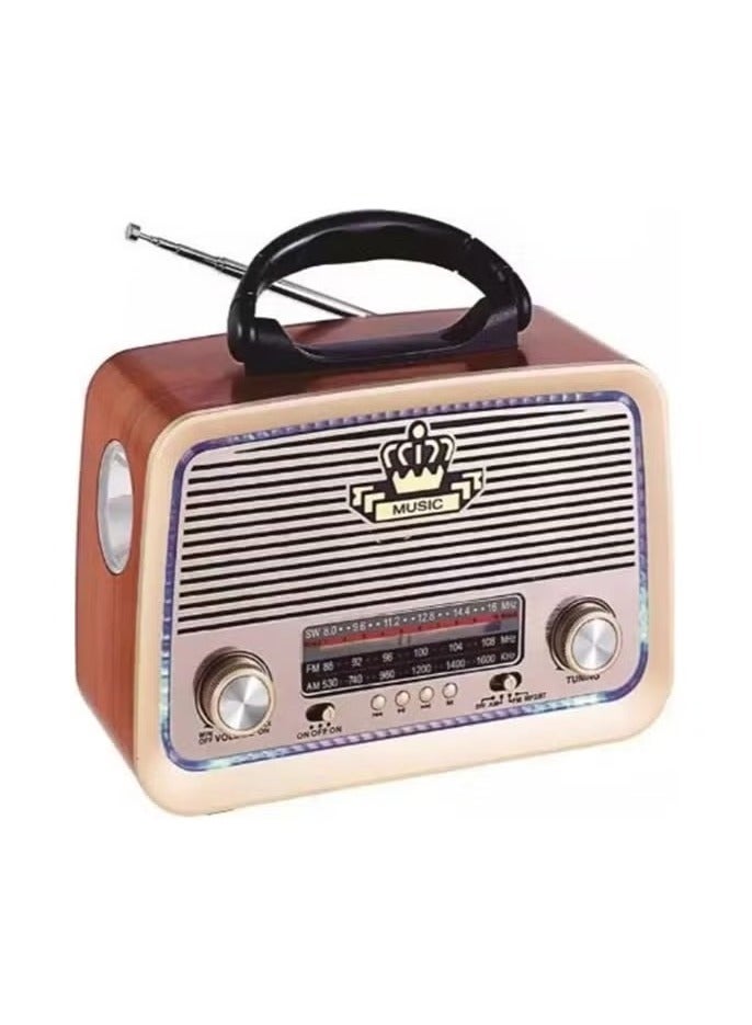 PRIMO PLUS Radio FM - AM - SW Gold/Brown/Black Bluetooth Portable Audio TF Card USB Flash disk Aux playback - Image 3
