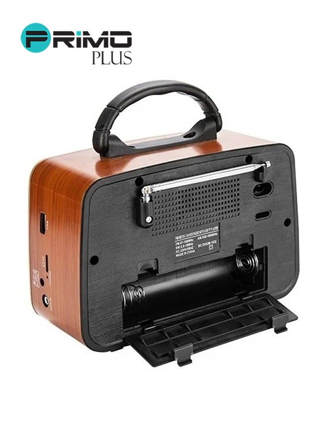 PRIMO PLUS Radio FM - AM - SW Gold/Brown/Black Bluetooth Portable Audio TF Card USB Flash disk Aux playback - Image 5