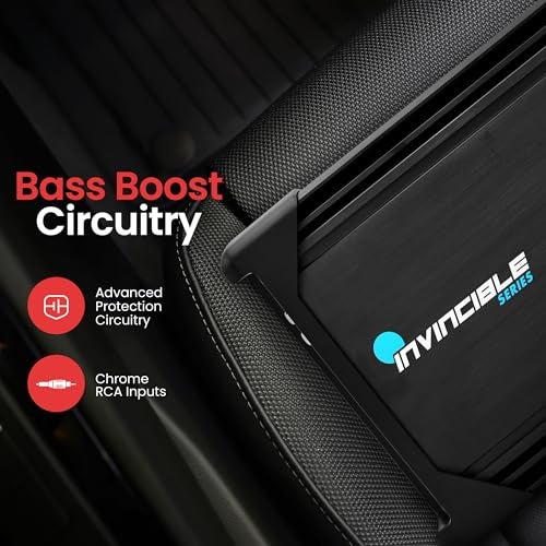 Pyle 3000W MOSFET Amplifier - 1-Channel Car Audio Amp, Class AB Mono Amplifier with Low Pass Filter, Bass Boost, Short Circuit Protection, RCA Terminals, Compact Design (12.36" x 8.13" x 2.28") - Image 5