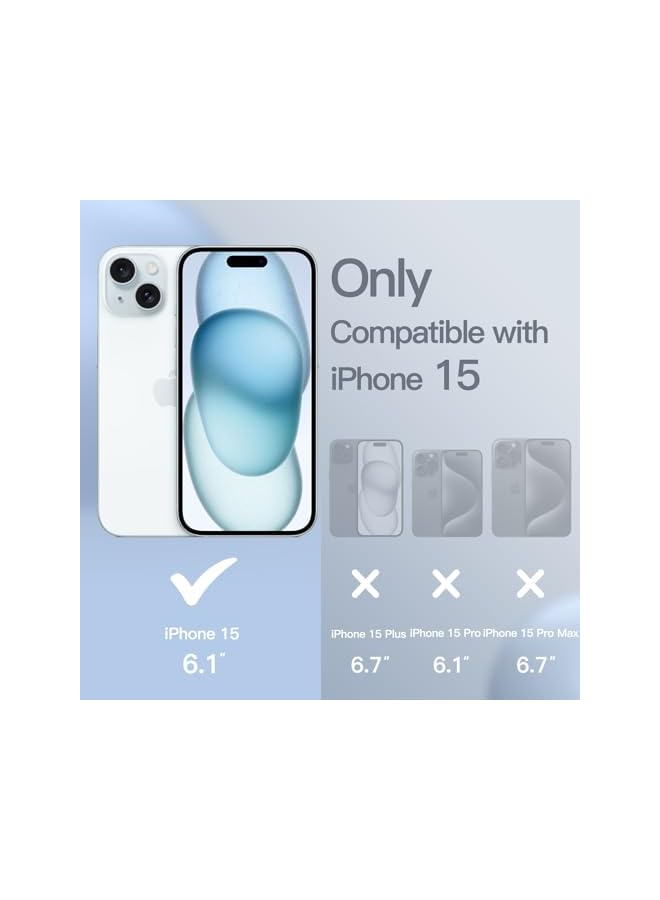 Jetech جراب سيليكون لهاتف آيفون 15 مقاس 6.1 بوصة، جراب حماية كامل للجسم ناعم الملمس مقاوم للصدمات، أزرق - Image 2