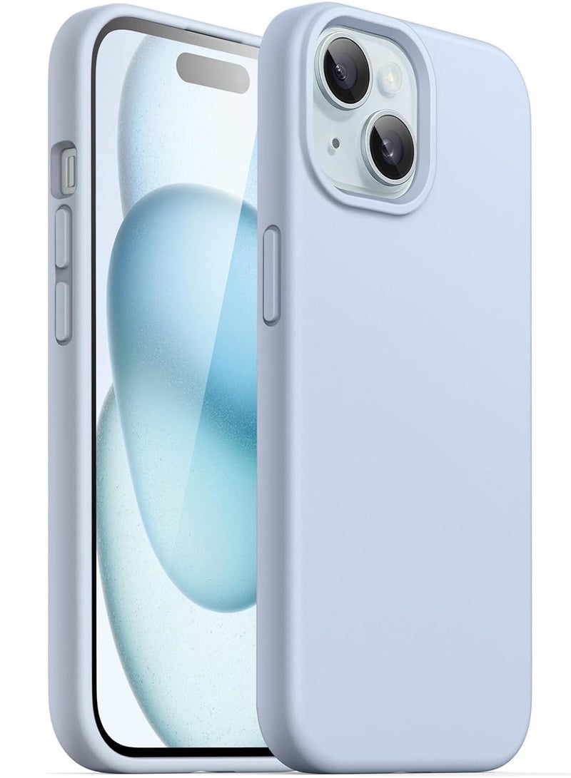 Jetech جراب سيليكون لهاتف آيفون 15 مقاس 6.1 بوصة، جراب حماية كامل للجسم ناعم الملمس مقاوم للصدمات، أزرق - Image 1