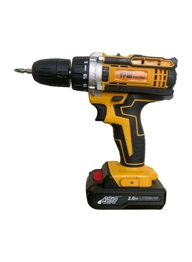 48V Cordless Brushless Power Drill Driver Kit, High Torque, with Lithium-Ion Battery & Charger - Image 1