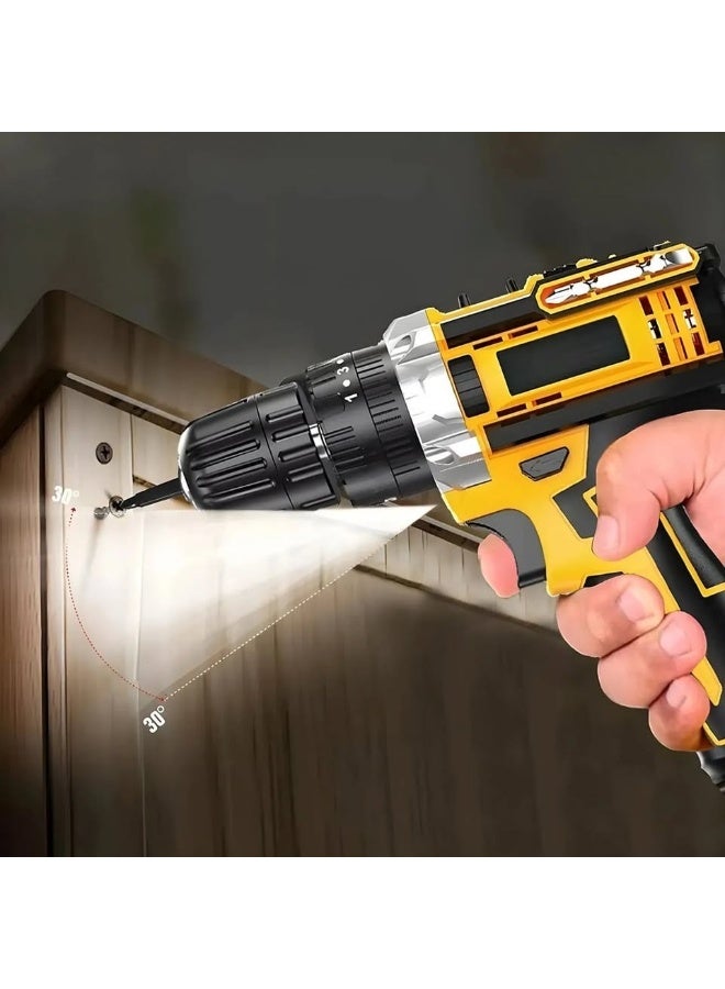 48V Cordless Brushless Power Drill Driver Kit, High Torque, with Lithium-Ion Battery & Charger - Image 3